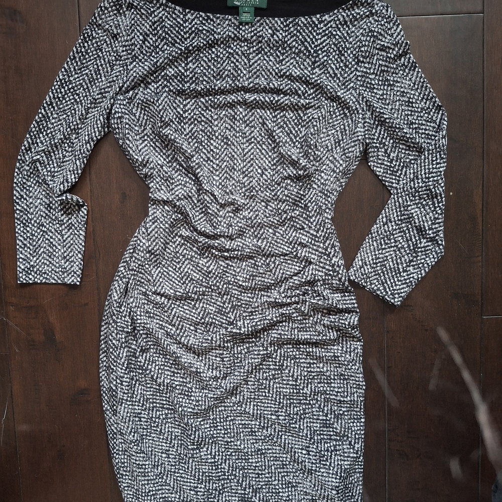 Ralph Lauren Black and White Patterned Dress
